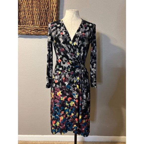 BCBGMaxAzria Sondra Dress S Small Wrap Stretch Career Church Washable - Picture 7 of 9